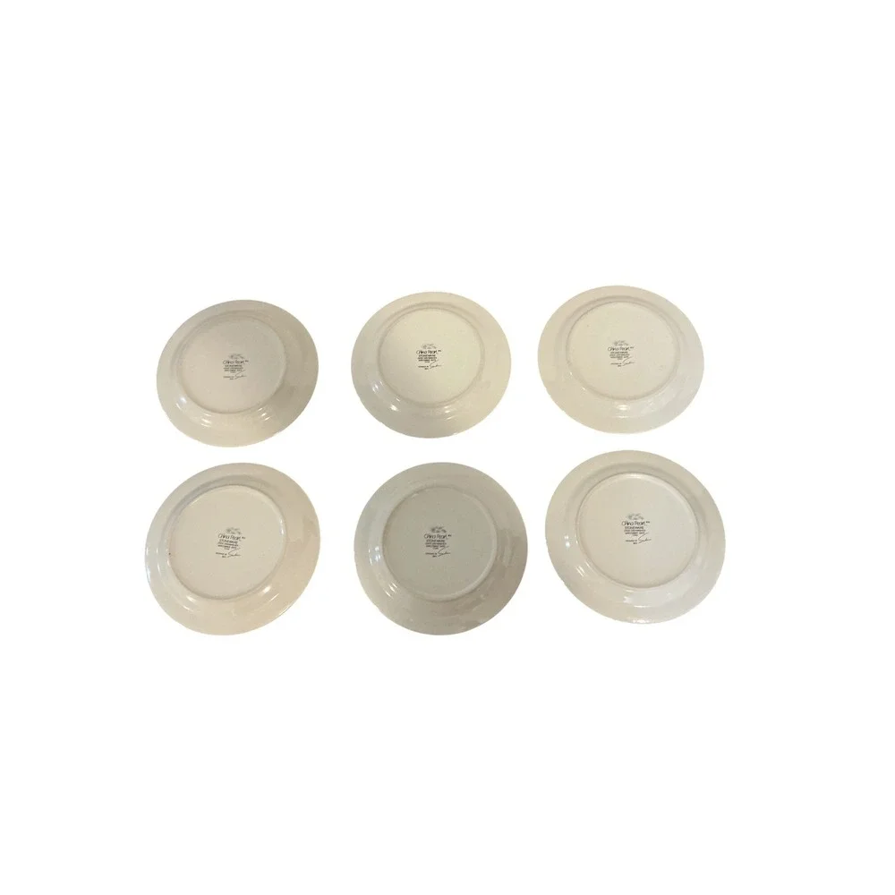 China Pearl‎ Stoneware Salad Plates Set of 6 Sacha 3814 Pastel Floral 7.5 Inch